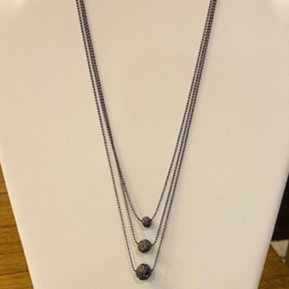 Lia Sophia TRIO Hematite Necklace - Picture 9 of 9